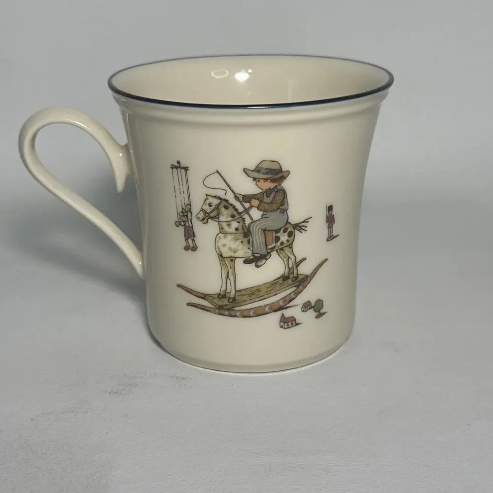 VTG Lenox Special Child’s 3 pc dinnerware set boy rocking horse bowl plate cup